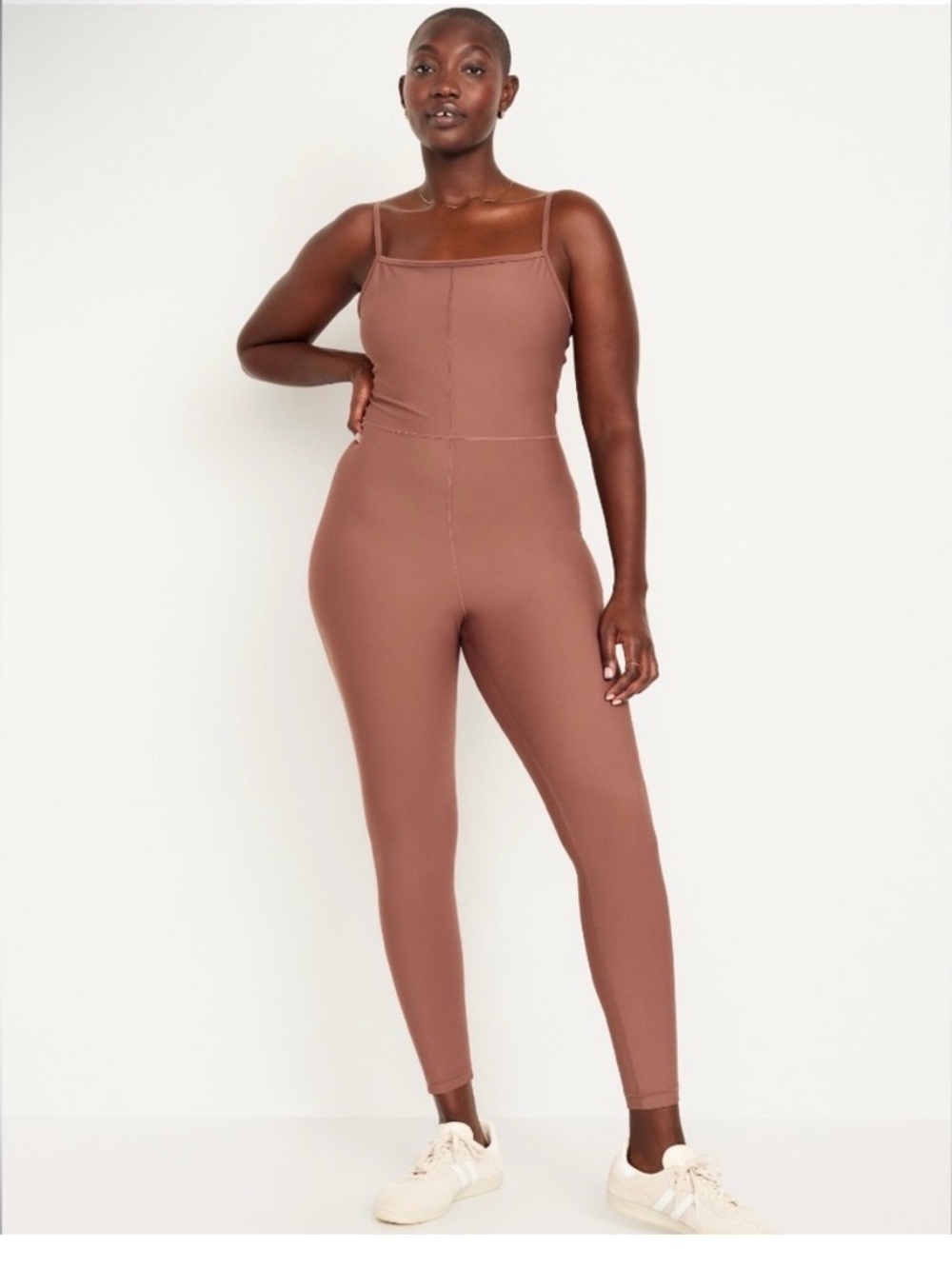Old Navy Active Powersoft Pink Spaghetti Strap Jumpsuit L Loungewear Athleisure